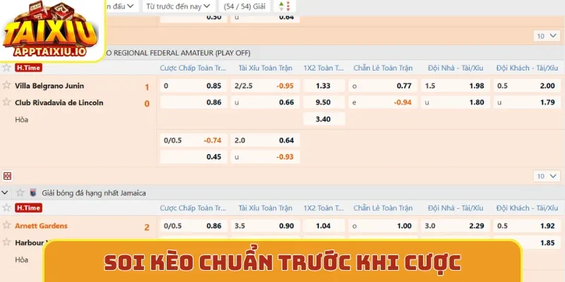 Soi kèo chuẩn trước khi cược